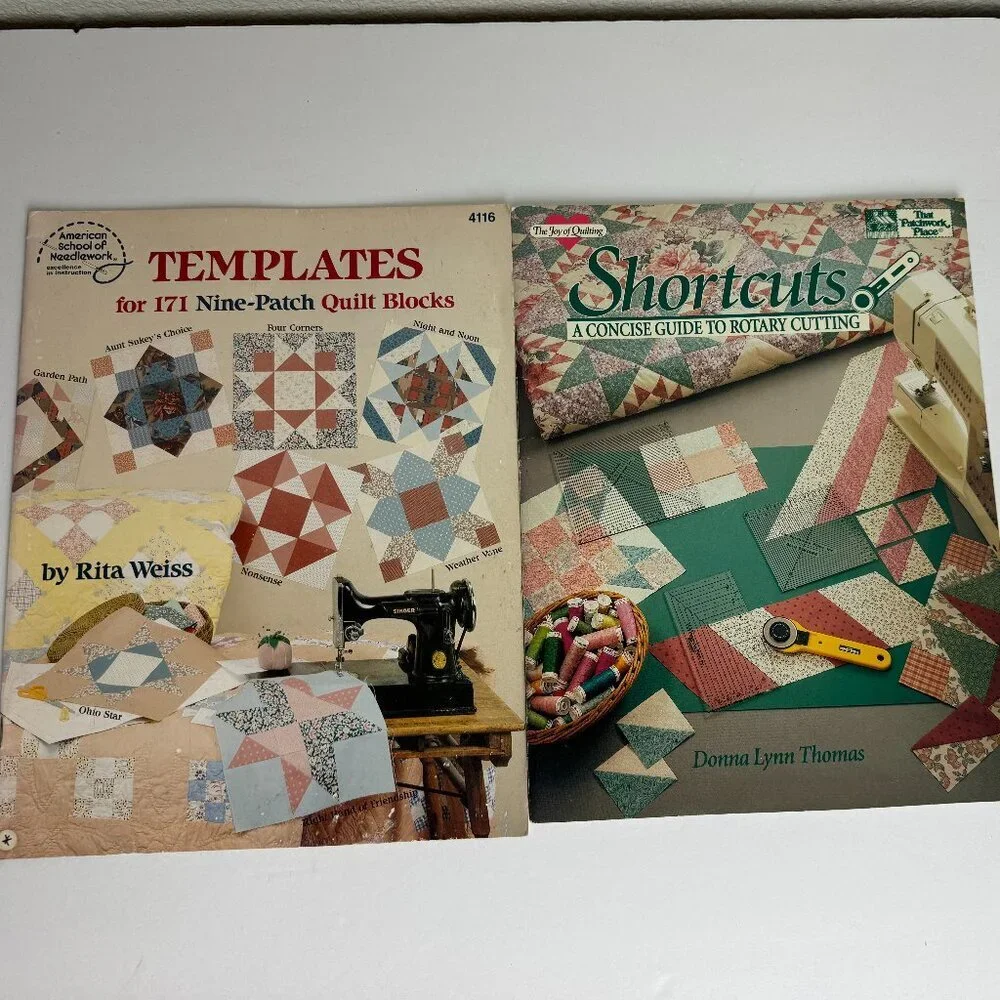 Vintage 2 Books Patchwork Quilt Blocks Rita Weiss Donna Lynn Thomas